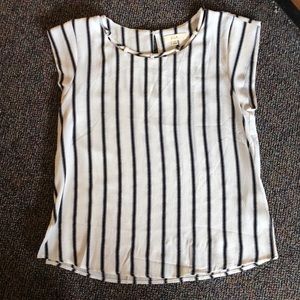 Black and white striped blouse
